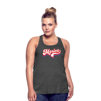 MERICA Women's Flowy Tank Top by Bella - deep heather