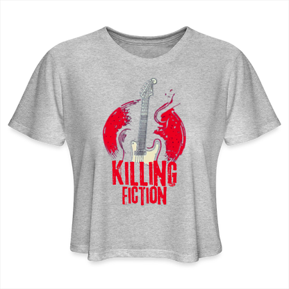 BENNETT PEACH "KILLING FICTION" Women's Cropped T-Shirt - heather gray