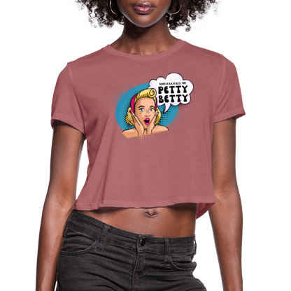 BENNETT PEACH "PETTY BETTY" Women's Cropped T-Shirt - mauve