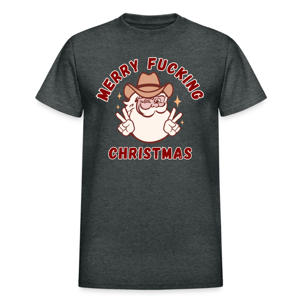 MERRY F*CKING CHRISTMAS Gildan Ultra Cotton Adult T-Shirt - deep heather