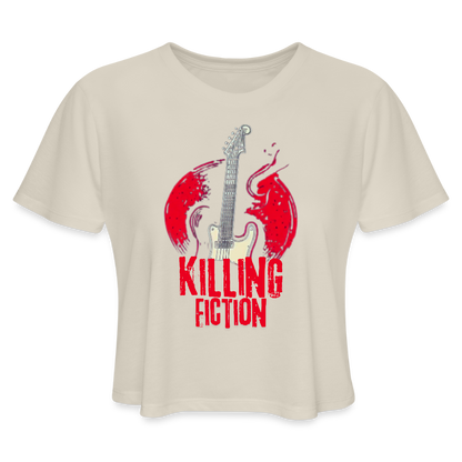 BENNETT PEACH "KILLING FICTION" Women's Cropped T-Shirt - dust