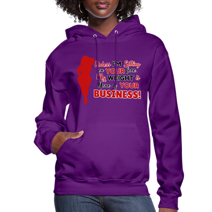 BENNETT PEACH SITTING ON YOUR FACE Women's Hoodie - purple