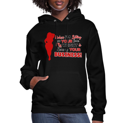 BENNETT PEACH SITTING ON YOUR FACE Women's Hoodie - black