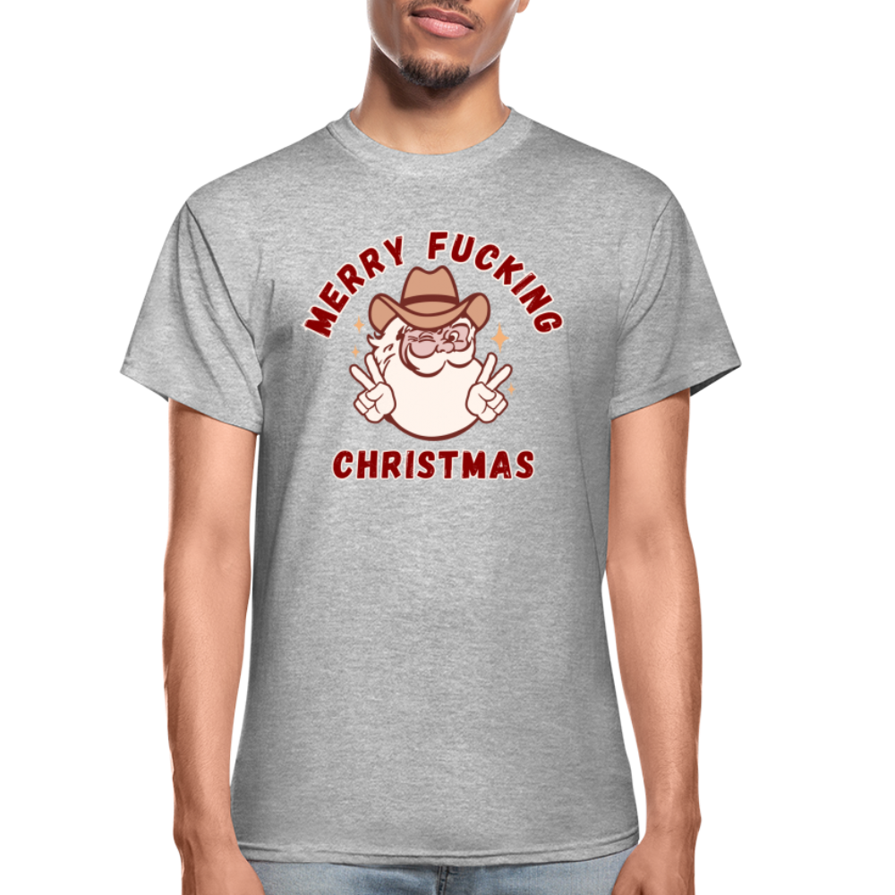 MERRY F*CKING CHRISTMAS Gildan Ultra Cotton Adult T-Shirt - heather gray