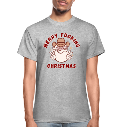 MERRY F*CKING CHRISTMAS Gildan Ultra Cotton Adult T-Shirt - heather gray