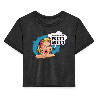 BENNETT PEACH "PETTY BETTY" Women's Cropped T-Shirt - deep heather