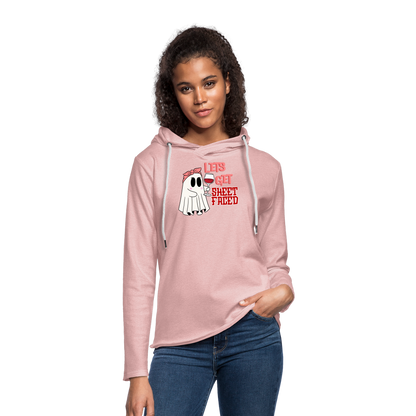 BENNETT PEACH SHEETFACED Unisex Lightweight Terry Hoodie - cream heather pink