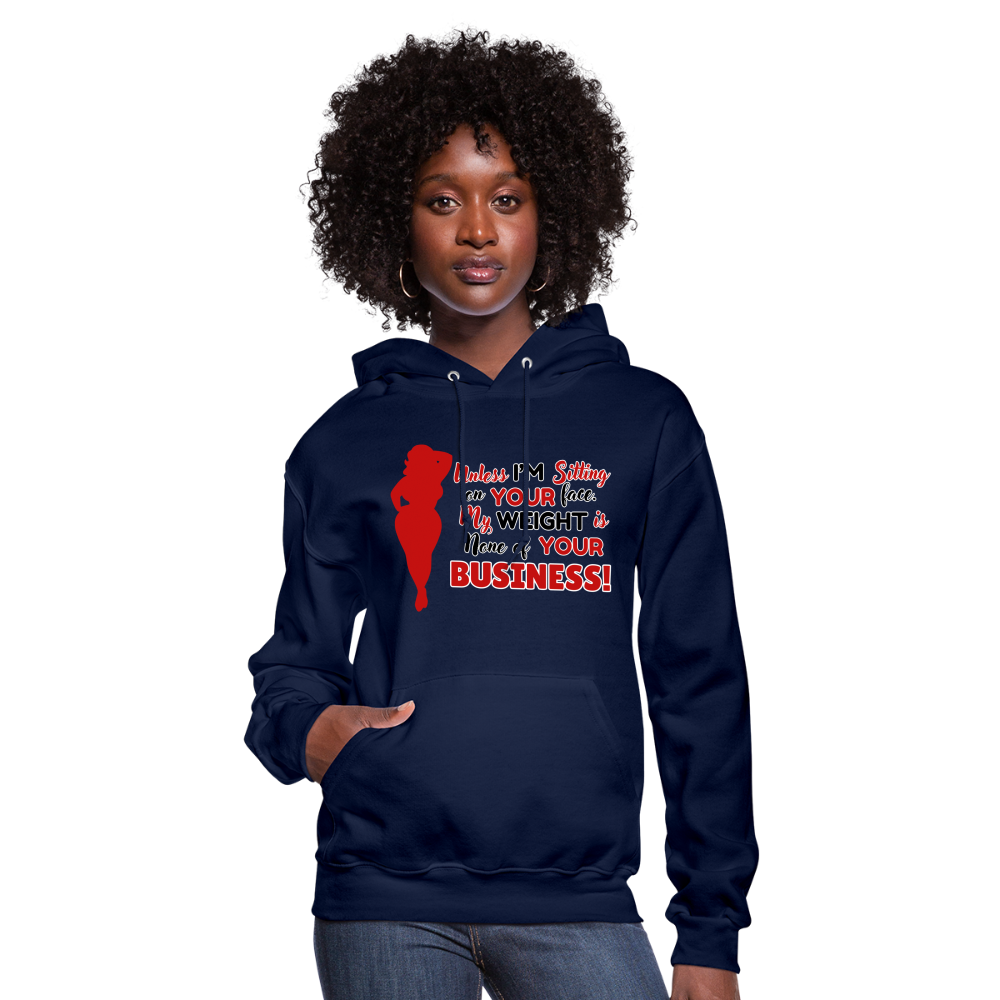 BENNETT PEACH SITTING ON YOUR FACE Women's Hoodie - navy