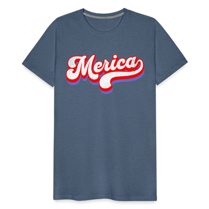 MERICA Men's Premium T-Shirt - heather blue