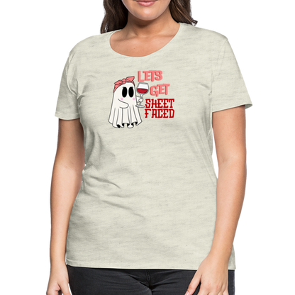 BENNETT PEACH SHEETFACED Women’s Premium T-Shirt - heather oatmeal