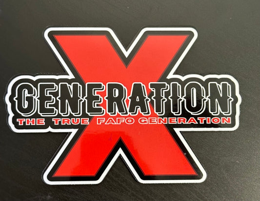 GenX FAFO Decal 6 x4 inches
