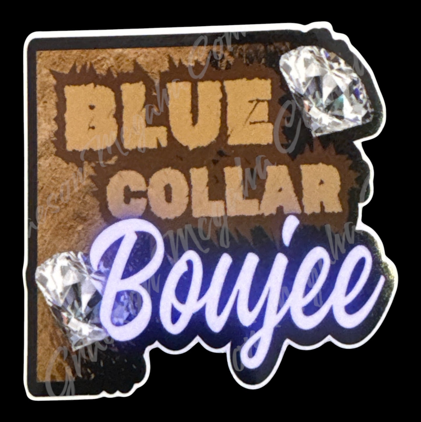 Blue Collar Boujee 3.5x3in Sticker #23