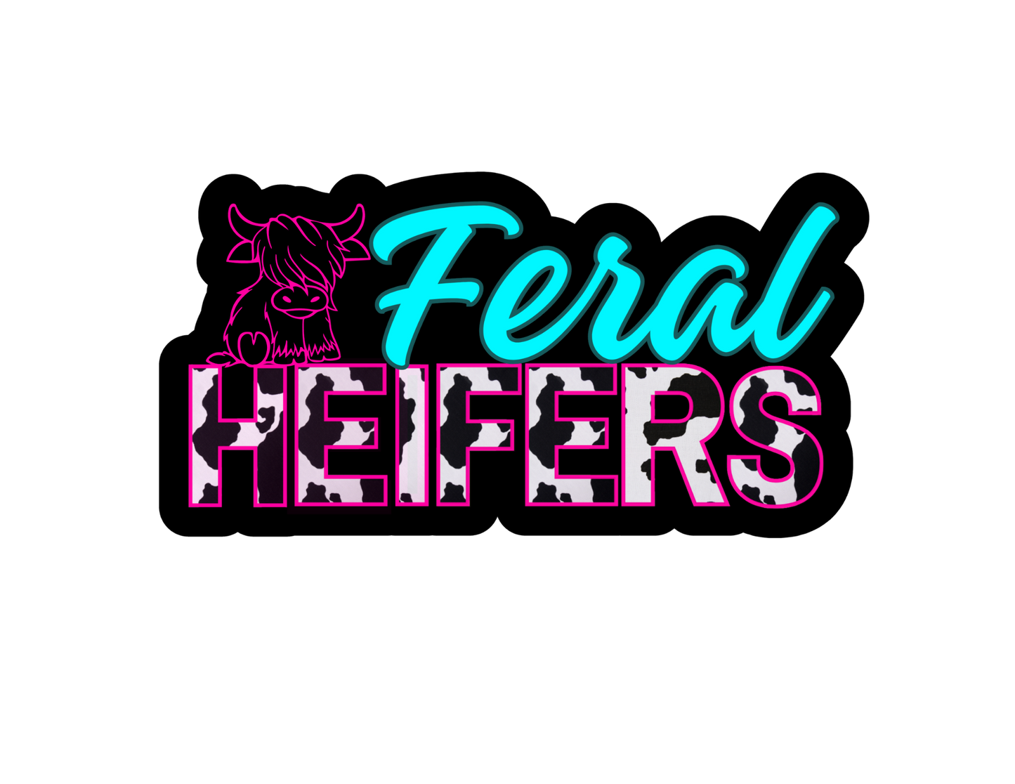 Bennett Peach “Feral Heifers” 3X3 inch Decal / Sticker