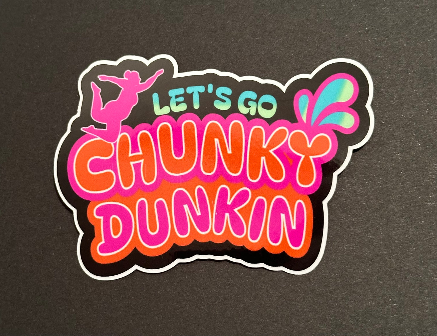 BENNETT PEACH "CHUNKY DUNKIN" VINYL DECAL 2.7X3.7 INCHES