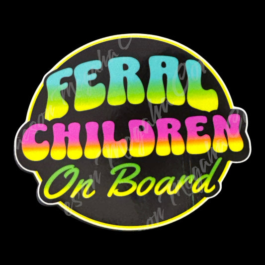 Feral Children on Board Sticker #13