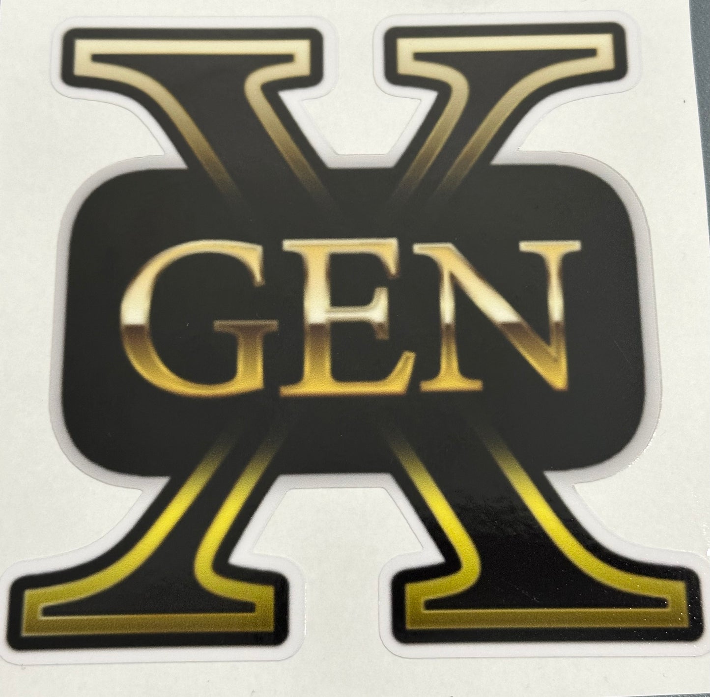 Gen X Gold 5x5 Vinyl Decal
