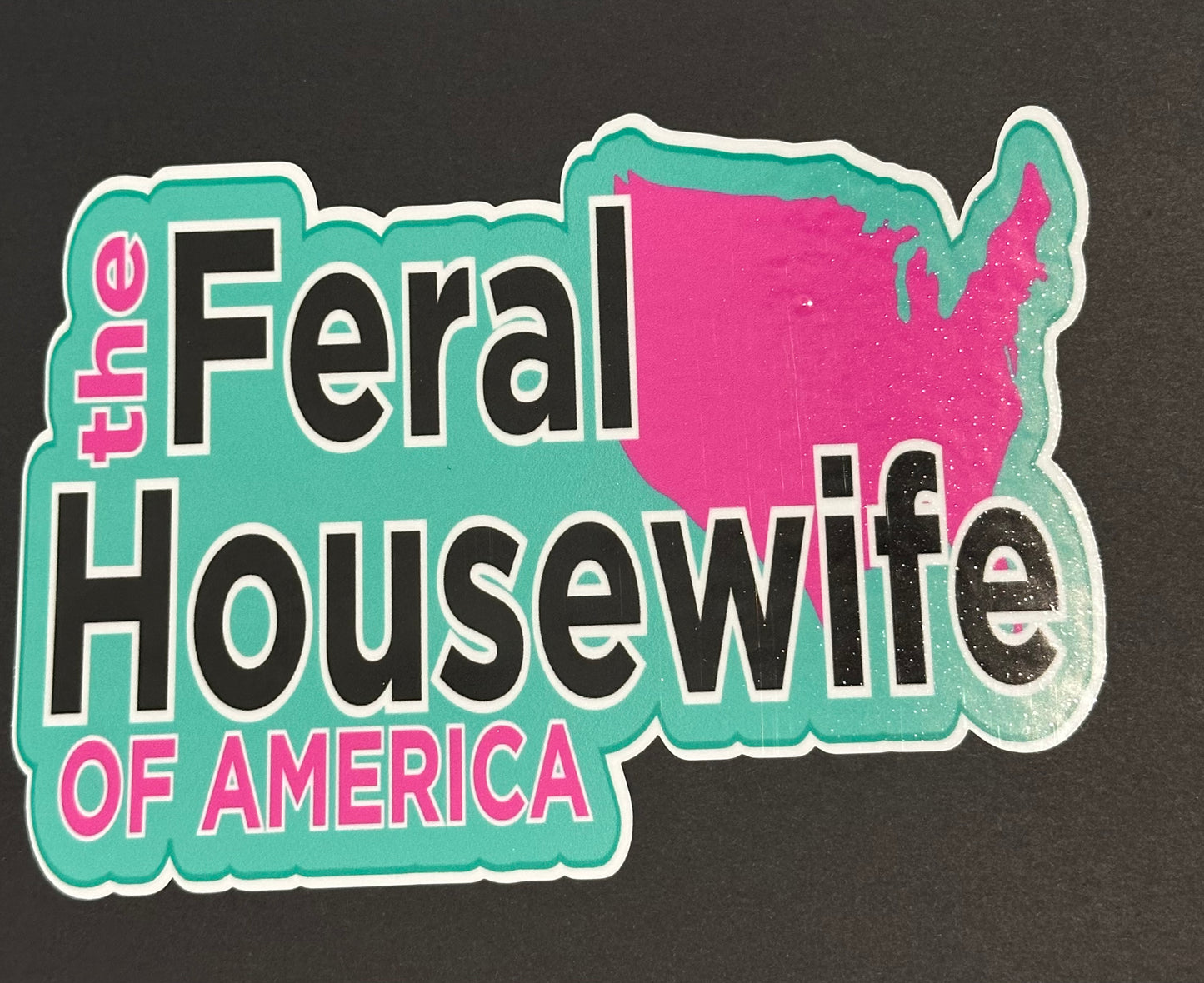 Feral Housewife America 5x3.5 inch Decal