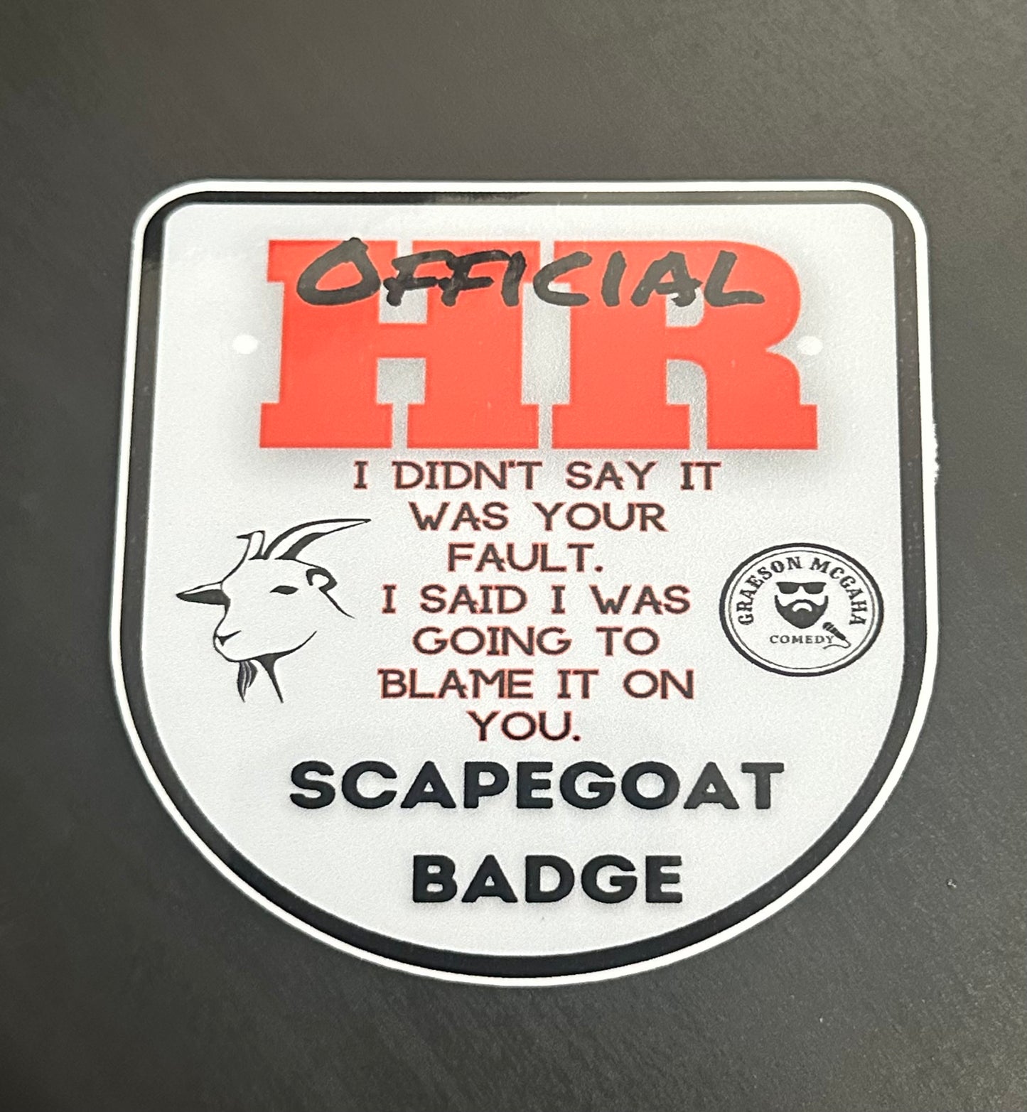 HR Scapegoat 3"x3" inch Vinyl Sticker #43