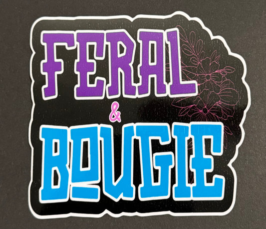 Feral and Bougie 3.25x3 inch Vinyl Sticker Decal