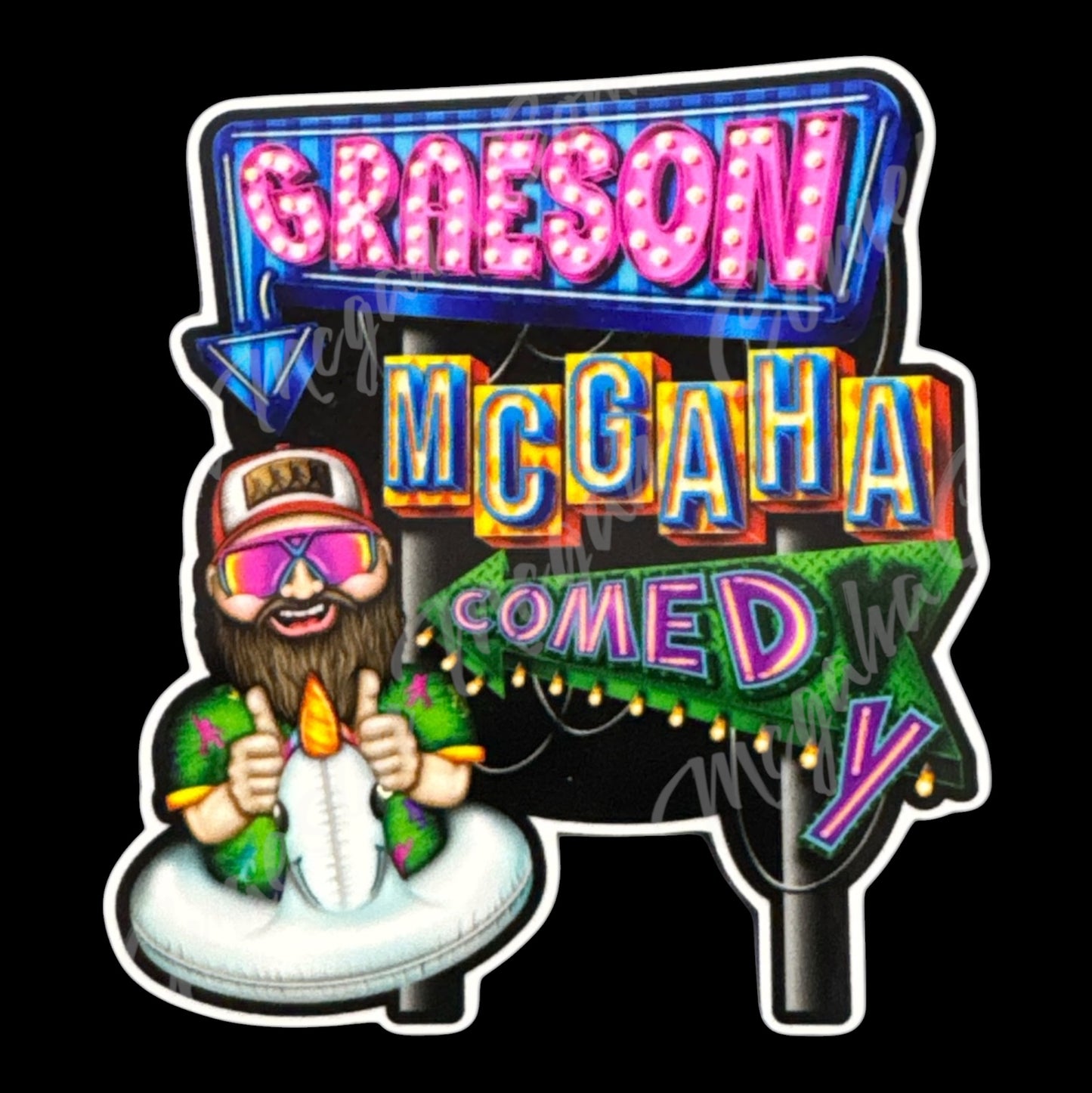 Lacey Design-Graeson Mcgaha Comedy 3.2x3.5in Sticker #32