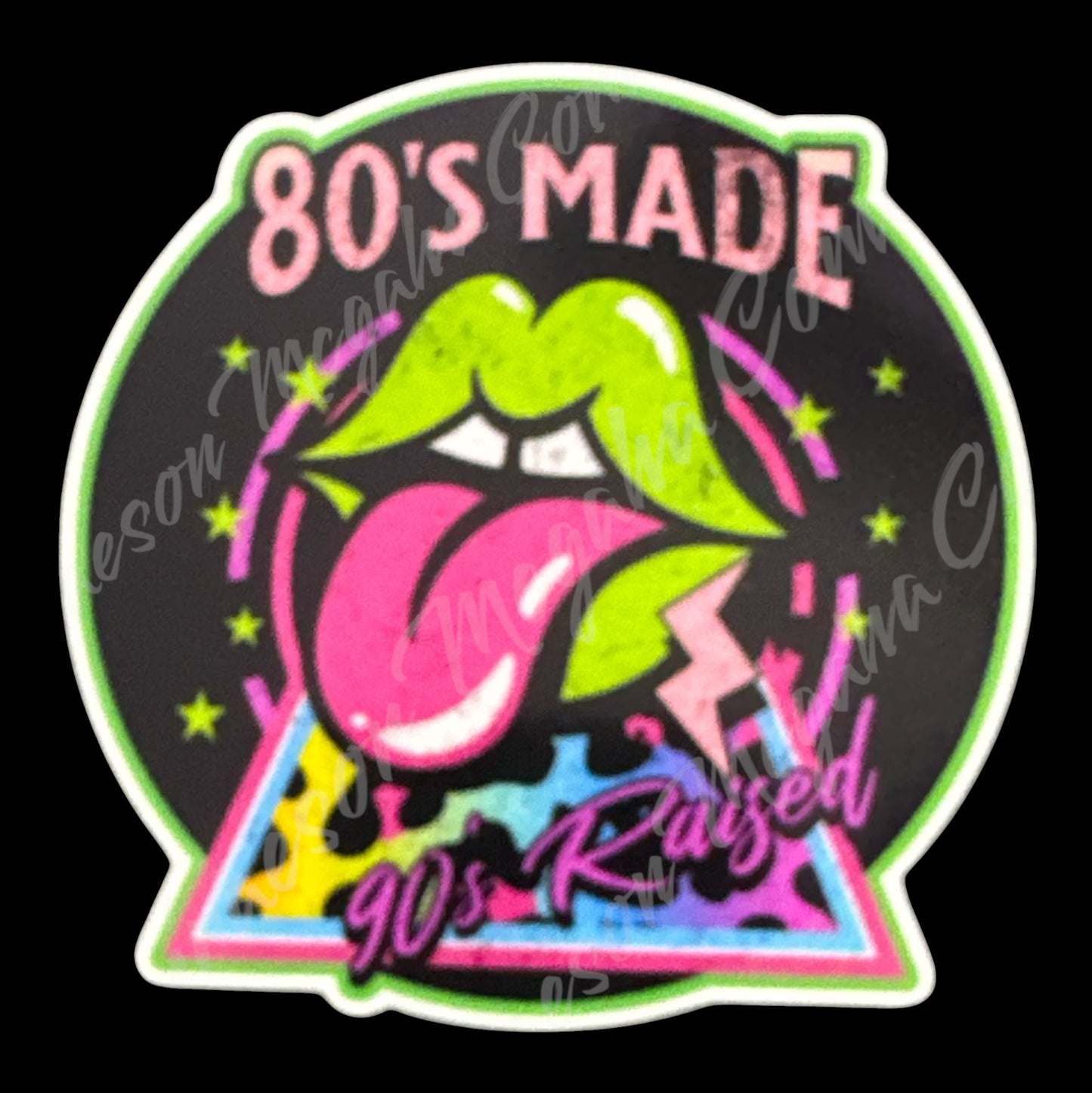 80s Made 90s Raised Sticker 3.1x3in #58