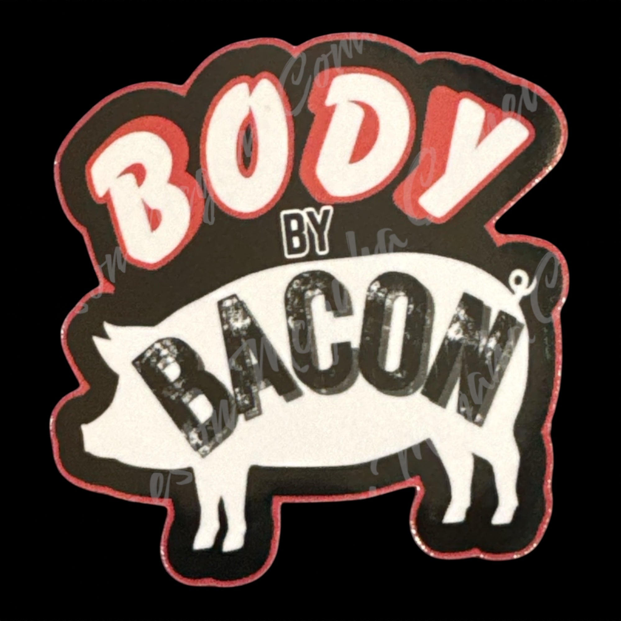Body by Bacon 3x3in Sticker #131 – Official Graeson Mcgaha Comedy Merch