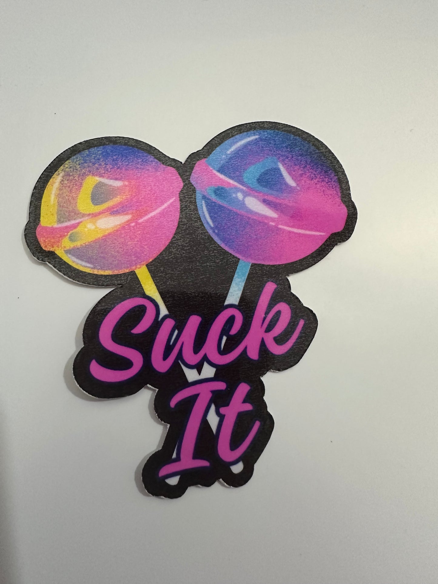 Suck it 3"x2.6" inch Vinyl Sticker #98