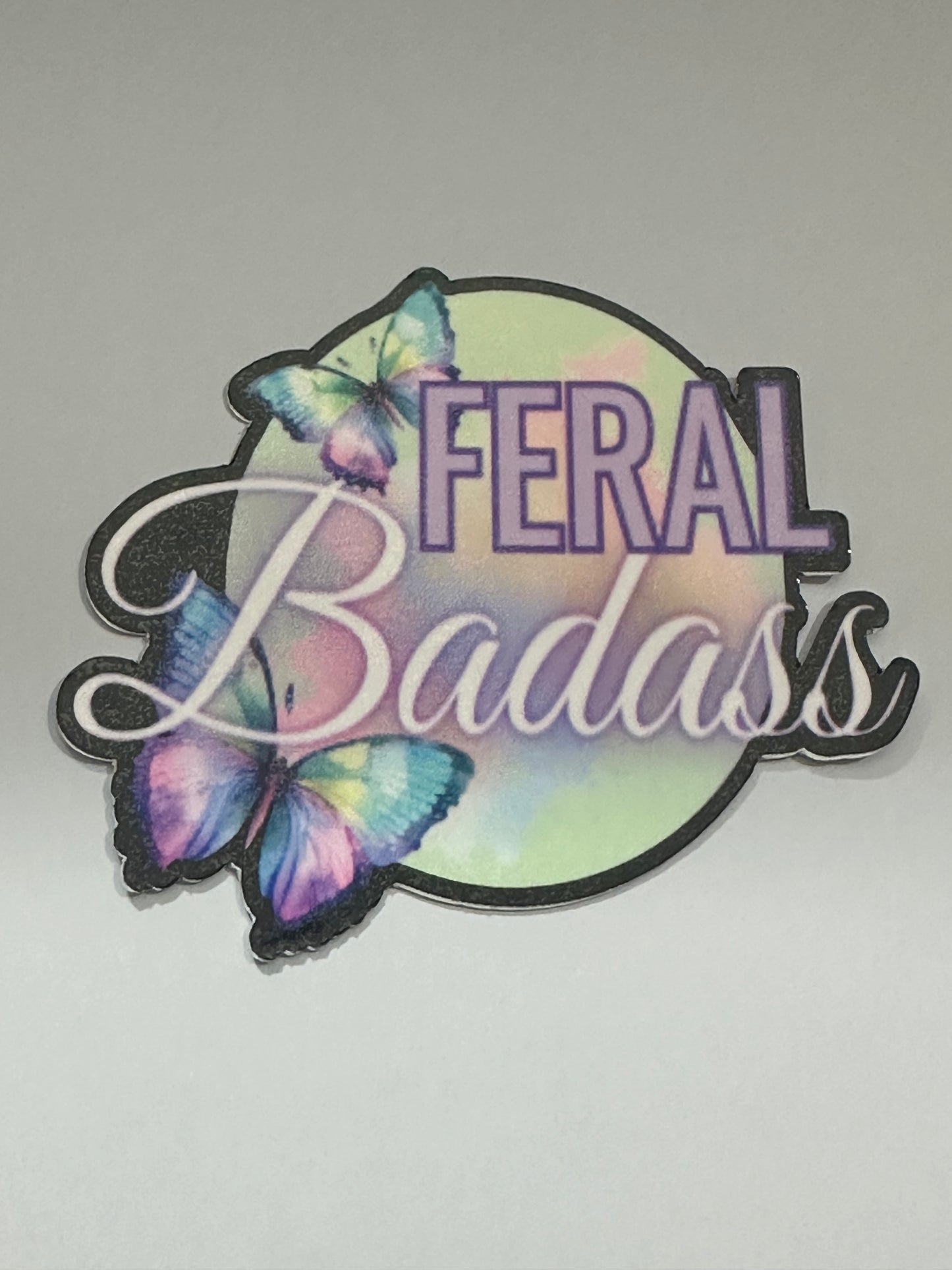 Feral Badass 3.5"x2.5" inch Vinyl DECAL Sticker #7