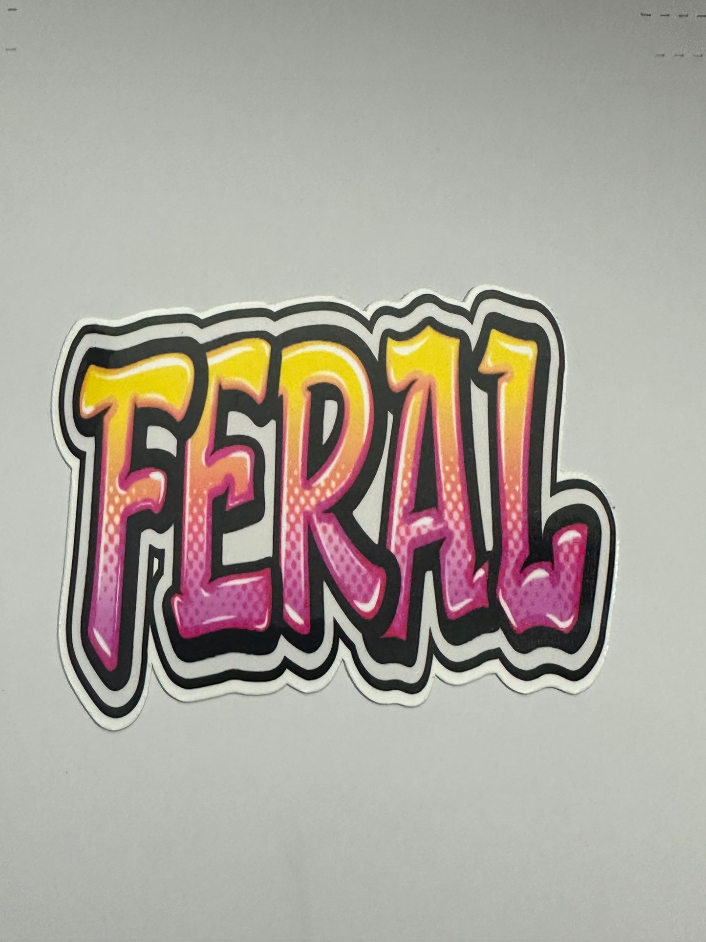 Feral 3.2"x2.5" inch Vinyl Decal Sticker #5