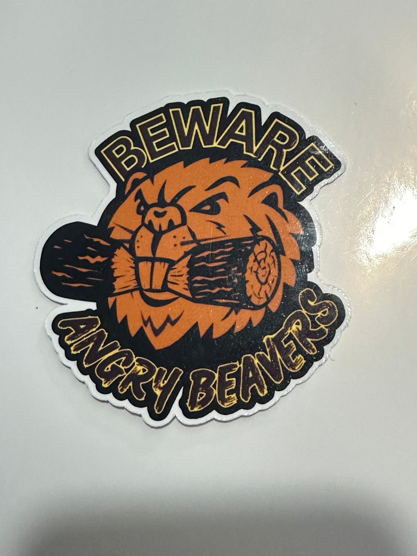 Angry Beaver 3x3 Vinyl Sticker