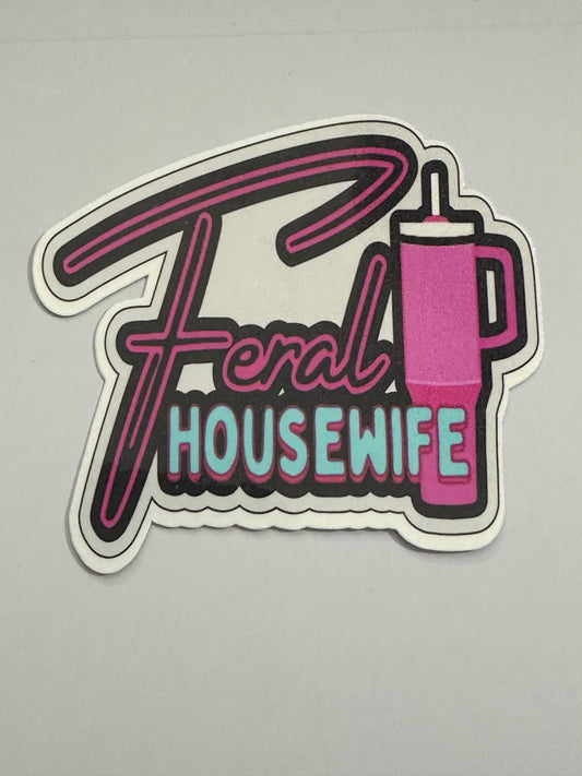 Feral Housewife 3"x3.3" inch Vinyl DECAL Sticker #2