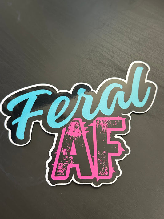 Feral AF 3.3X3 inch Vinyl Decal/Sticker