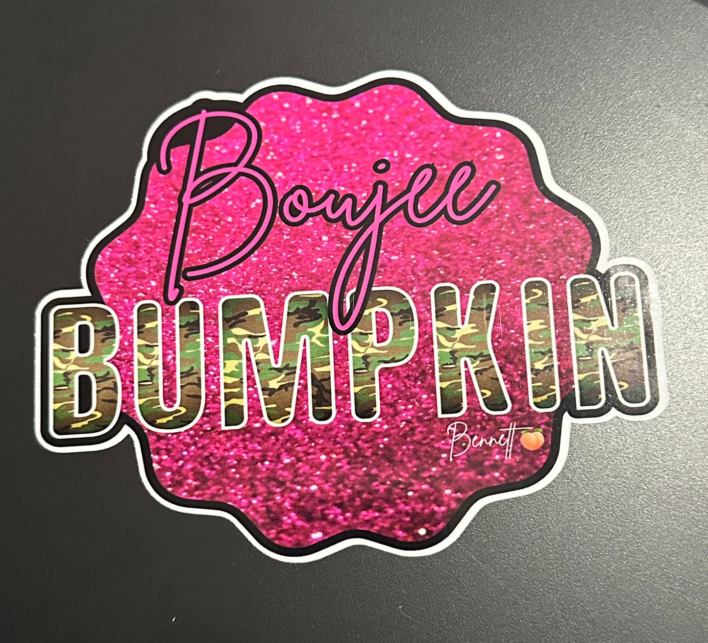 BENNETT PEACH "BOUJEE BUMPKIN" 3.5X3 INCH DECAL/ Sticker