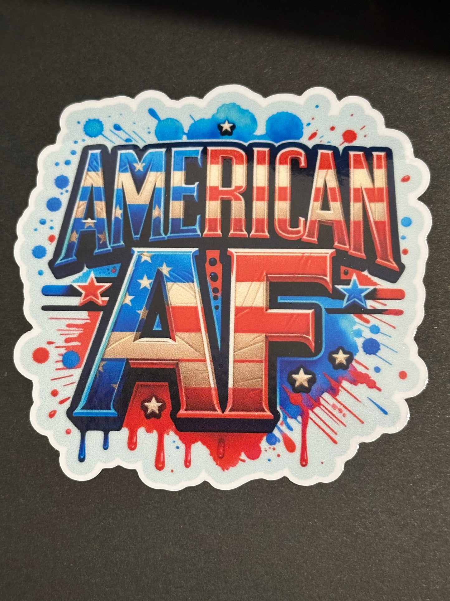 AMERICAN AF VINY DECAL STICKER 3.25X3.25 INCHES