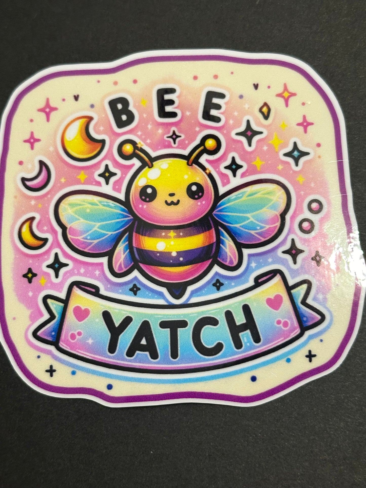 BEE-YATCH VINYL DECAL STICKER 3.25X3.25 INCHES