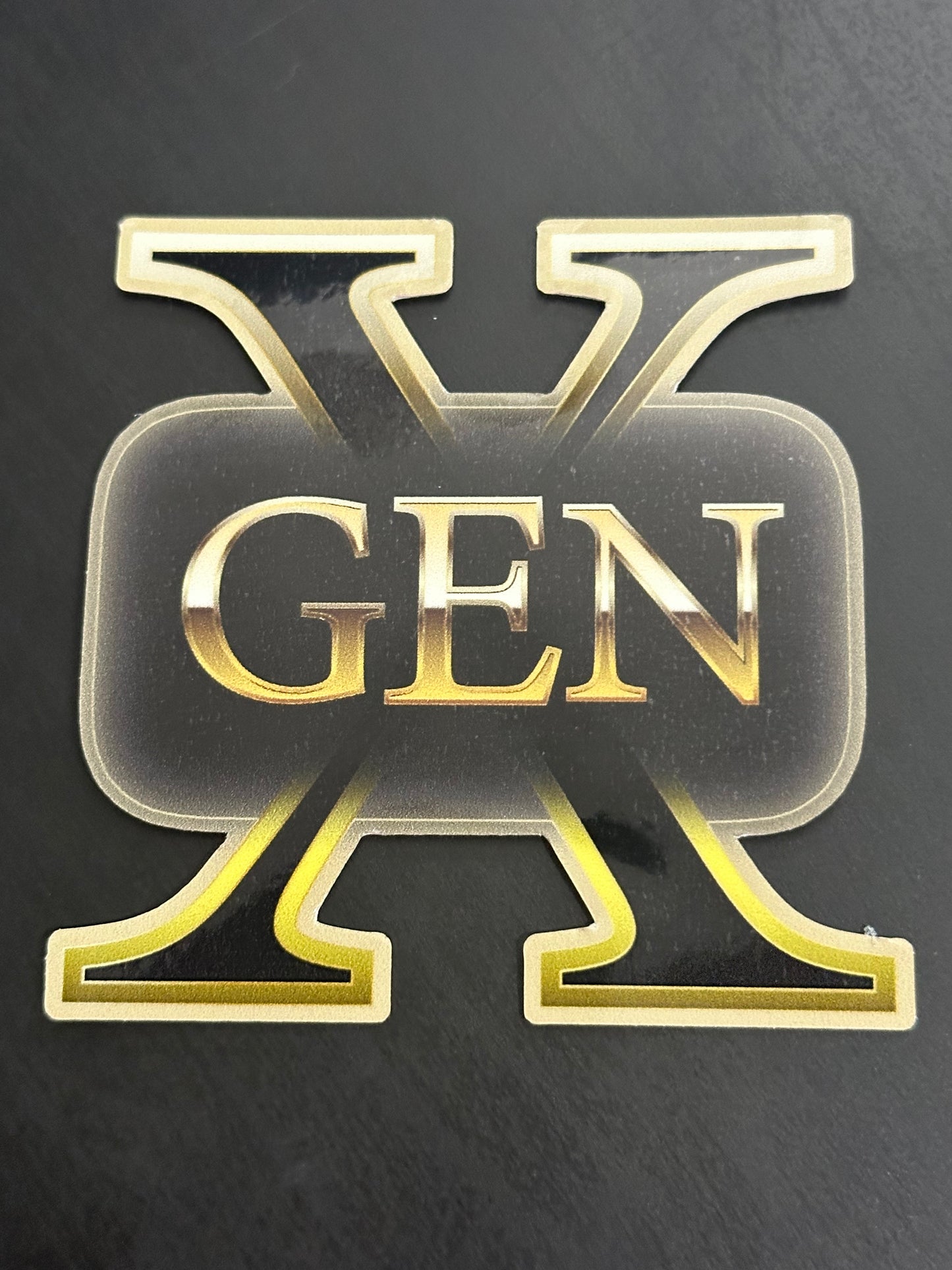 Gen X Gold 3.3x3 inch Vinyl Sticker