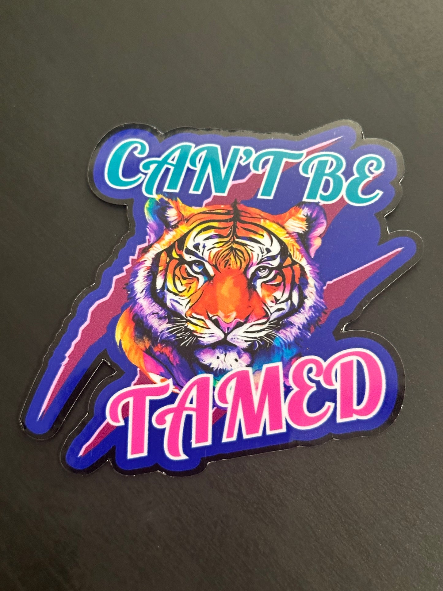 Can’t be tamed 3.3 by 3 inch Vinyl Sticker