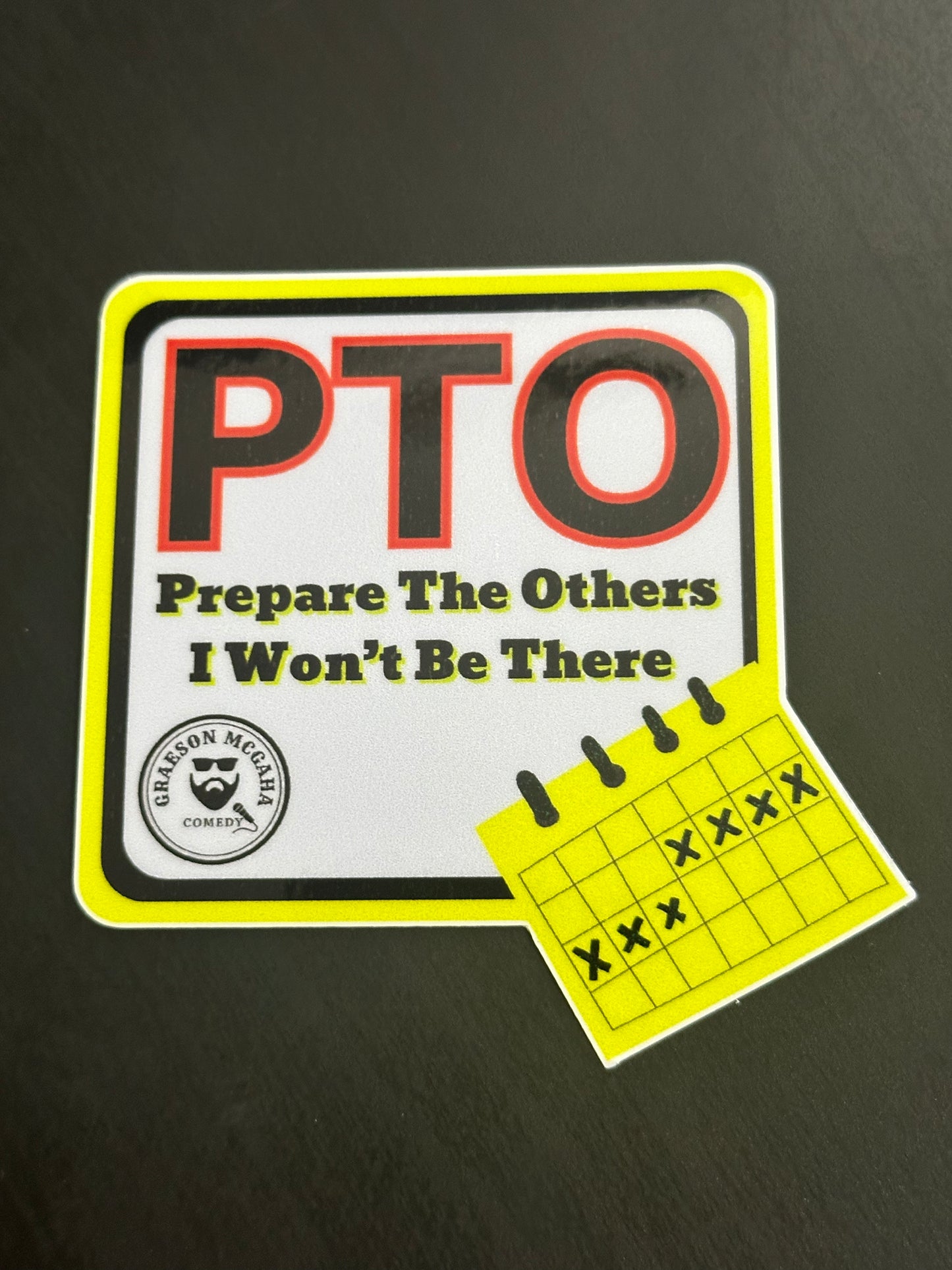 PTO 3"x3" inch Vinyl Sticker #61