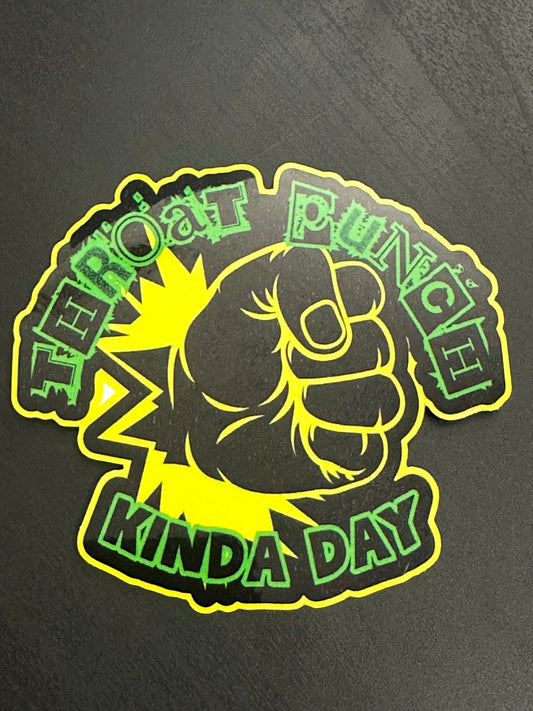 Throat Punch 3x3 inch Vinyl Sticker