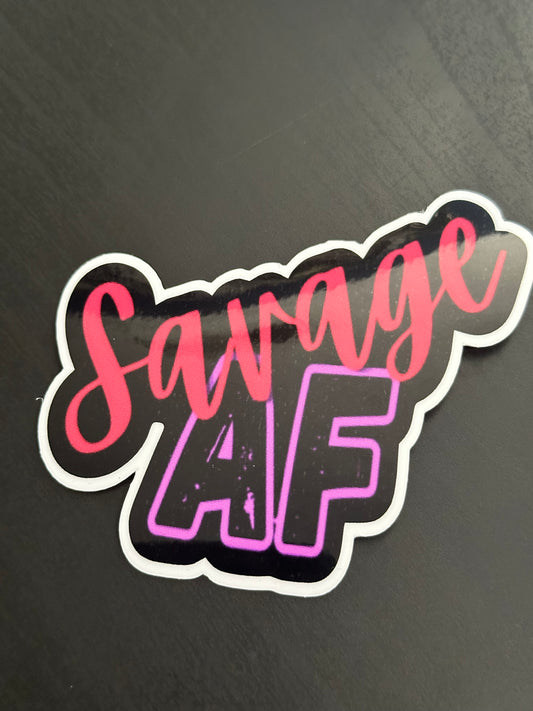 Savage AF 3x3 inch Vinyl Sticker #9