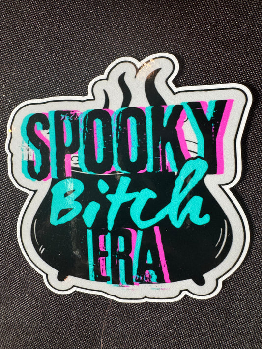 Spooky Bitch Era pink/blue 3x3 inch Vinyl Sticker