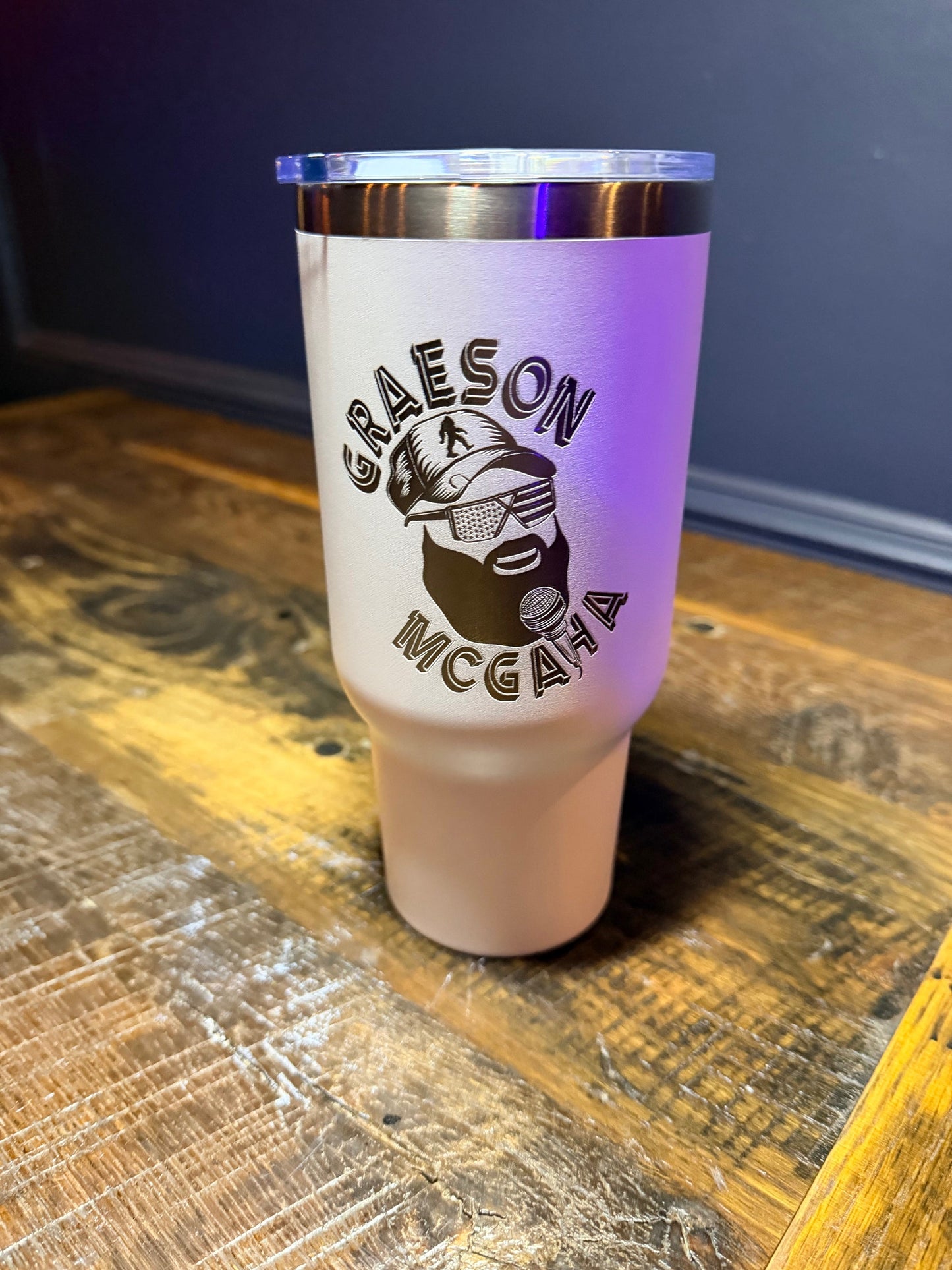 Graeson McGaha Logo 24oz WHITE Tumbler