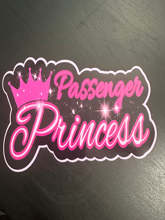 PASSENGER PRINCESS 5"x3.75" inch Vinyl DECAL