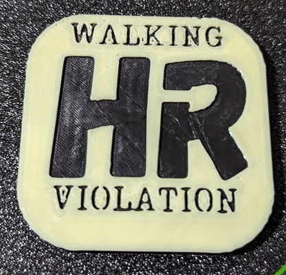 Walking HR Violation Engraved Coasters *PICK YOUR COLOR*