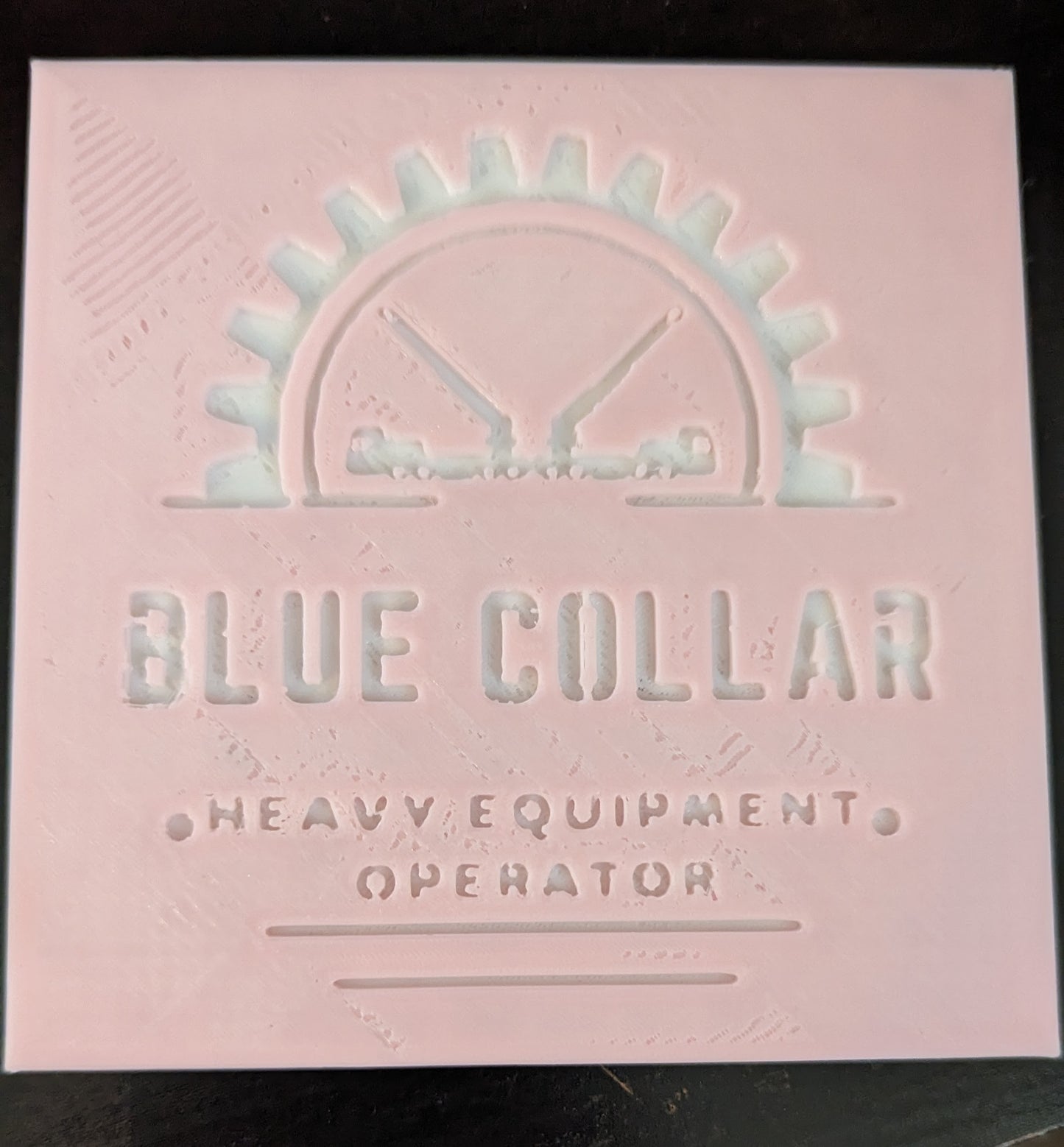 Blue Collar Heavy Equipment Operator 3D Design Coasters *PICK YOUR COLOR*