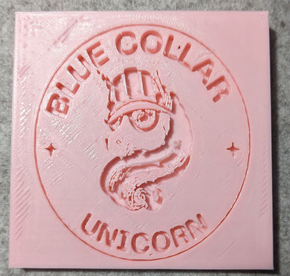 Blue Collar Unicorn Coaster *PICK YOUR COLOR*