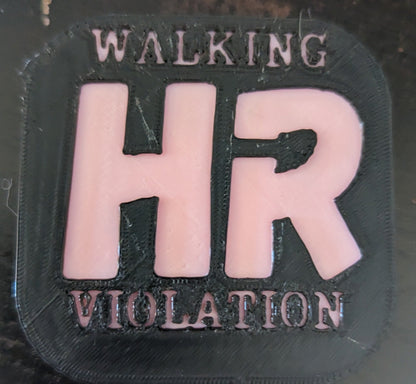 Walking HR Violation Engraved Coasters *PICK YOUR COLOR*
