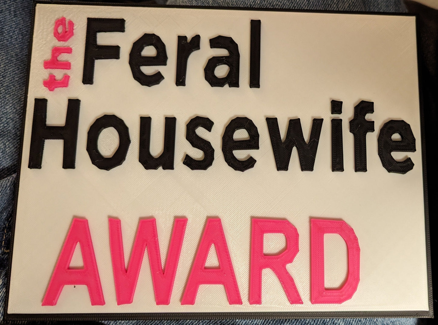 Feral Housewife Award Plaque