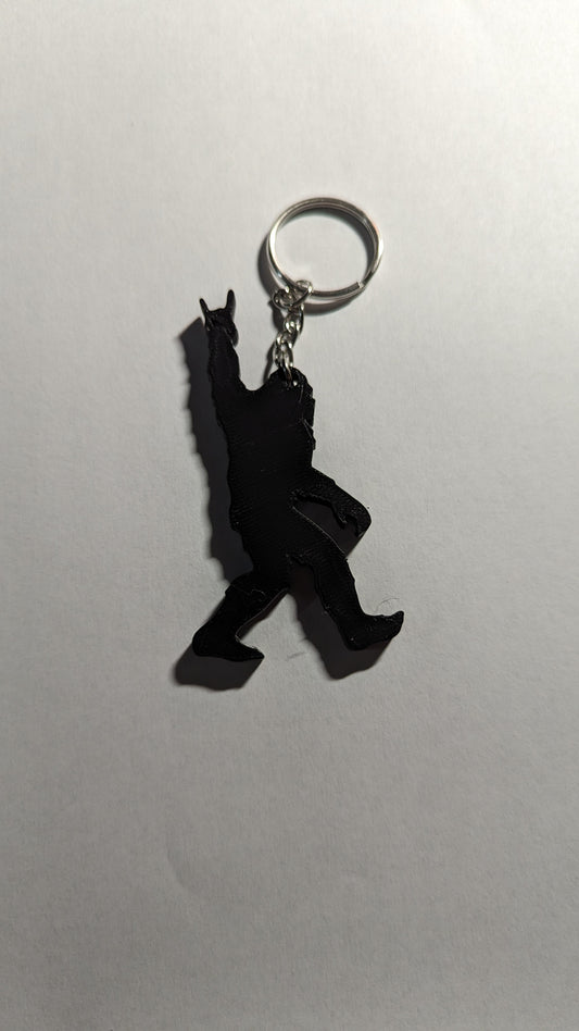 Rock On Bigfoot Keychain