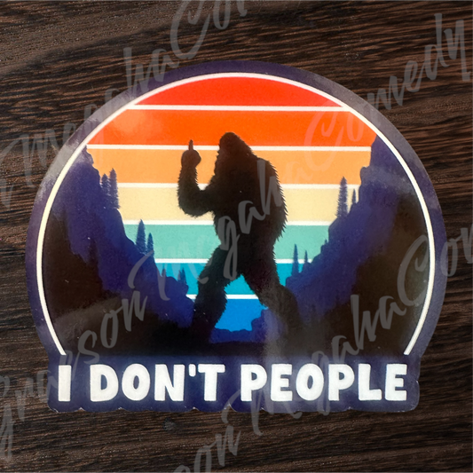 SRS "I Don't People" 3.3 x 3 inch Vinyl Sticker